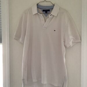 Tommy Hilfiger men’s short sleeve polo in white, Size L